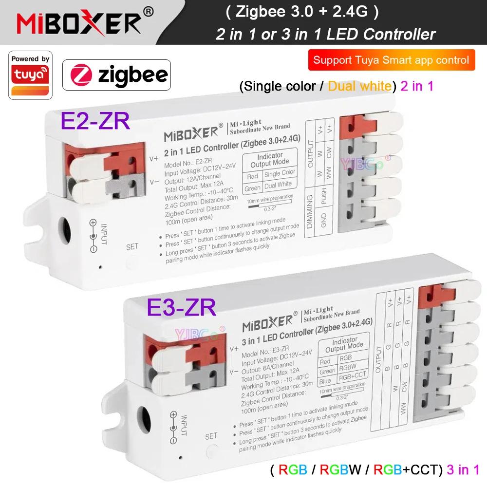 Miboxer Zigbee LED Ʈ  Ʈѷ, Ʈ  , 3.0 + 2.4G (̱ ÷,  ȭƮ), 2  1, RGB, RGBW, RGBCCT, 3  1